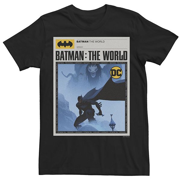 Men's Batman: The World Germany News Poster Tee