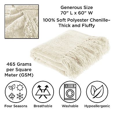 Hastings Home Chenille Throw Blanket