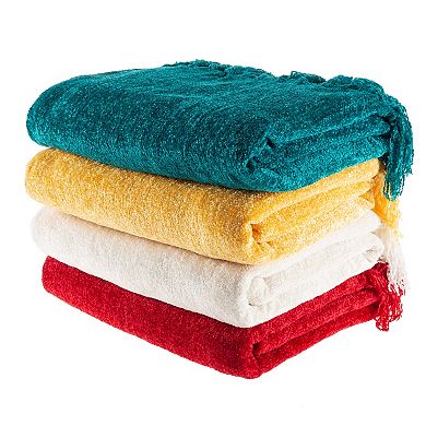 Hastings Home Chenille Throw Blanket