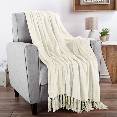 Hastings Home Chenille Throw Blanket