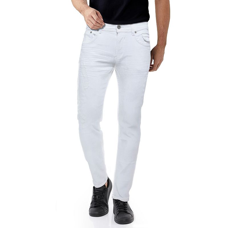 Mens RawX Stretch 5-Pocket Skinny Jeans, Size: 34 X 32, White