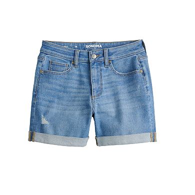 Women's Sonoma Goods For Life® High-Rise Curvy 5" Denim Shorts