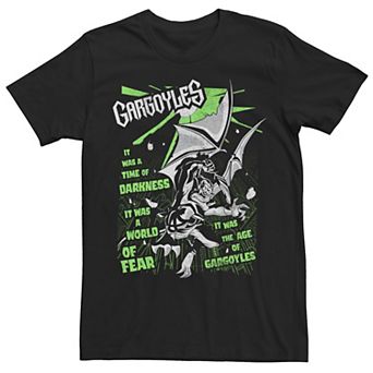 Men's Gargoyles Neon Paint Splatter Poster Tee