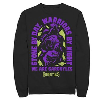 Men's Gargoyles Stone By Day. Warriors By Night Stamp Sweatshirt