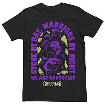 Men's Gargoyles Stone By Day. Warriors By Night Stamp Tee