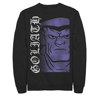 Men's Gargoyles Goliath Big Head Logo Purple Hue Stamp Sweatshirt