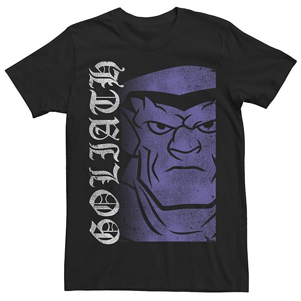 Men's Gargoyles Goliath Big Head Logo Purple Hue Stamp Tee