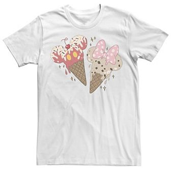 Disney's Mickey And Friends Mickey & Minnie Men's Ice Cream Cones Tee
