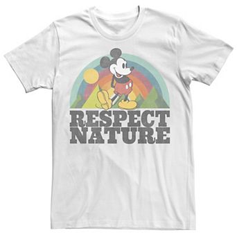 Disney's Mickey & Friends Mickey Mouse Men's Respect Nature Rainbow Tee