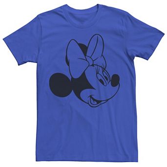 Disney's Minnie Mouse Men's Black And White Head Shot Tee