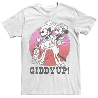 Disney's Mickey And Minnie Men's Giddyup Circle Portrait Tee