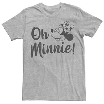 Disney's Mickey And Friends Men's Oh Minnie Simple Text Tee