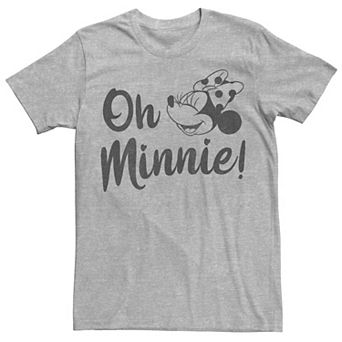 Disney's Mickey And Friends Men's Oh Minnie Simple Text Tee