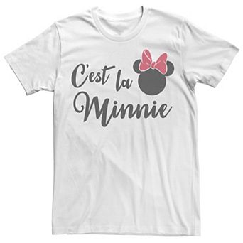 Disney's Mickey And Friends Men's C'est La Minnie Text Tee