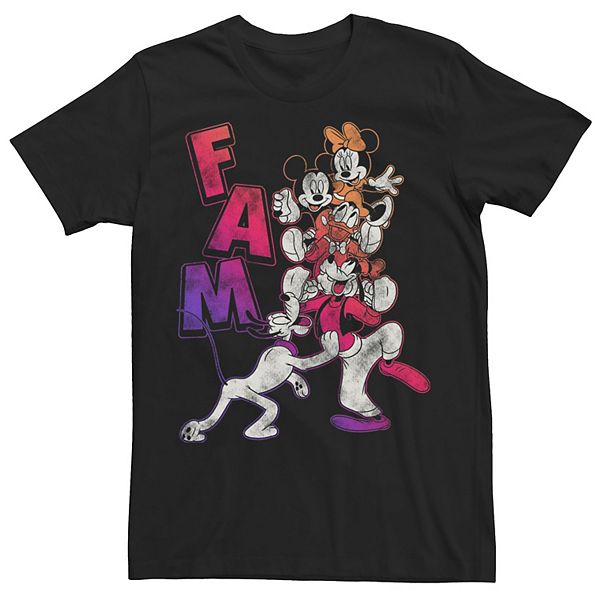 Men's Disney Mickey Mouse Fam Gradient Portrait Tee