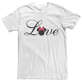 Disney's Mickey And Friends Minnie Men's Love Text Tee