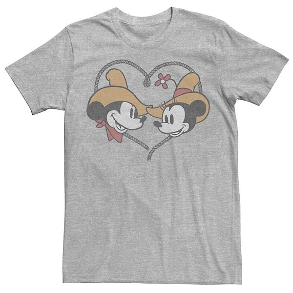 Disney's Mickey And Friends Mickey & Minnie Cowboy Heart Men's Tee