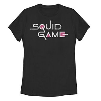 Juniors' Squid Game English Title Color Pop Logo Tee