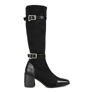 Journee Collection Gaibree Women's Buckle Knee-High Boots