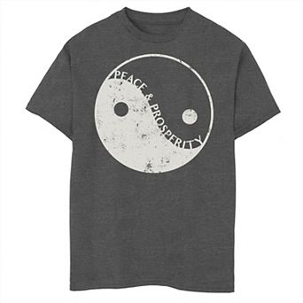 Boys 8-20 Peace & Prosperity Yin and Yang Stamp Tee