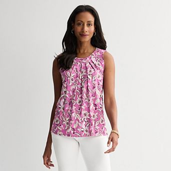 Women's Croft & Barrow® Pleated Tank Top