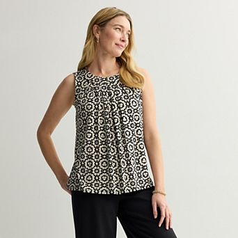 Women's Croft & Barrow® Pleated Tank Top