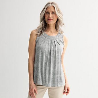 Women's Croft & Barrow® Pleated Tank Top