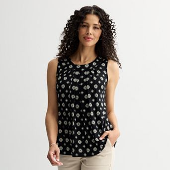 Women's Croft & Barrow® Pleated Tank Top