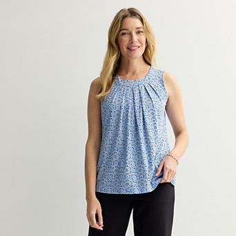 Women's Croft & Barrow® Pleated Tank Top