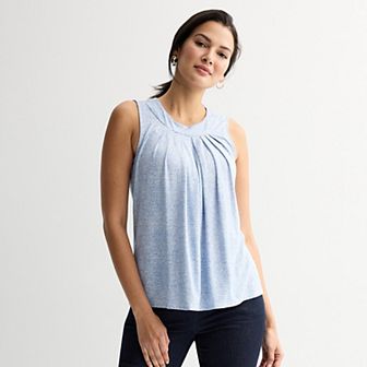 Women's Croft & Barrow® Pleated Tank Top