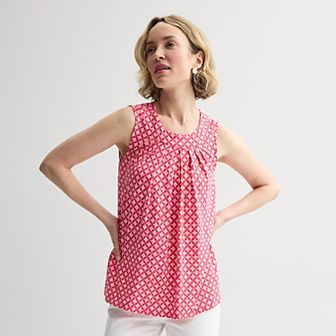 Women's Croft & Barrow® Pleated Tank Top