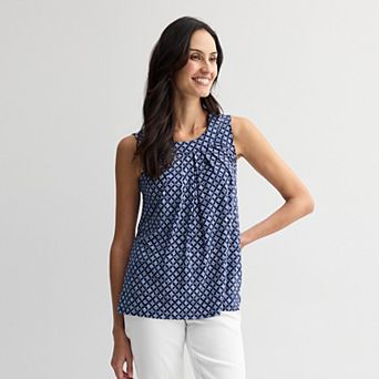 Women's Croft & Barrow® Pleated Tank Top