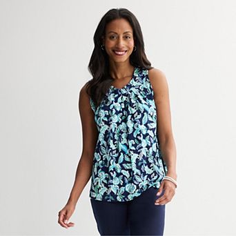 Women's Croft & Barrow® Pleated Tank Top
