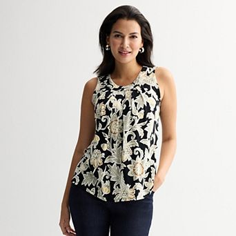 Women's Croft & Barrow® Pleated Tank Top