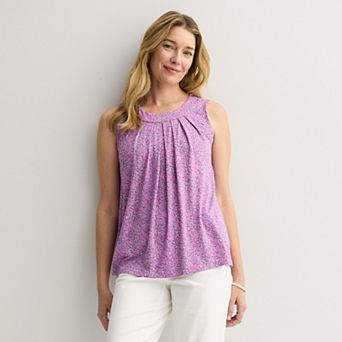 Women's Croft & Barrow® Pleated Tank Top
