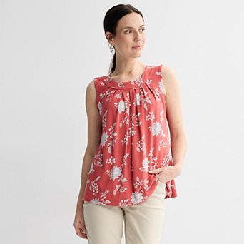 Women's Croft & Barrow® Pleated Tank Top