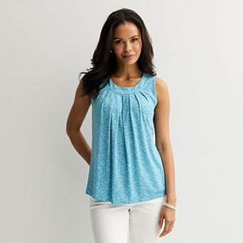 Women's Croft & Barrow® Pleated Tank Top