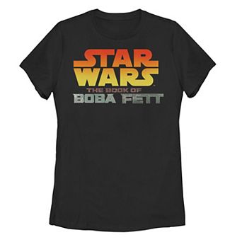 Juniors' Star Wars: The Book Of Boba Fett Gradient Logo Graphic Tee