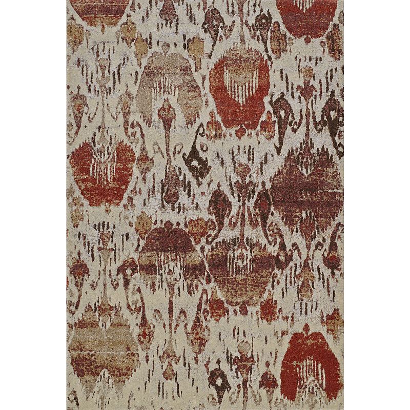 Addison Thurston Modern Ikat Spice Area Rug, Red, 8X11 Ft