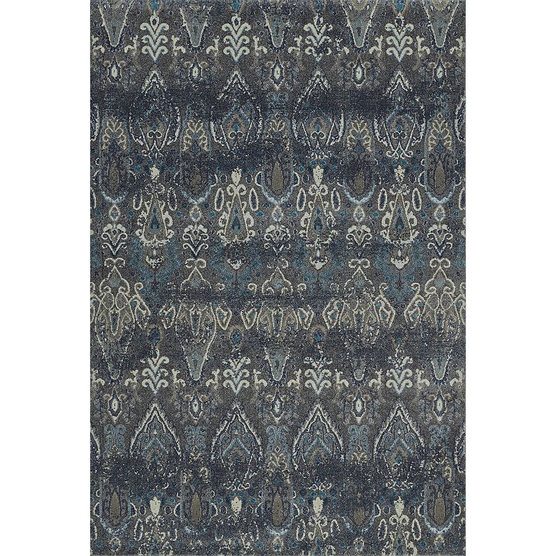 Addison Thurston Distressed Ikat Steel Area Rug, Red, 8X11 Ft