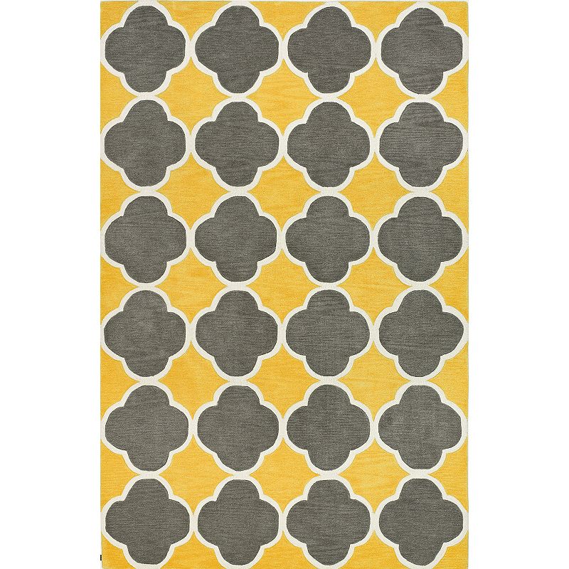 Addison Optics Moroccan Ogee Area Rug, Yellow, 5X7.5 Ft