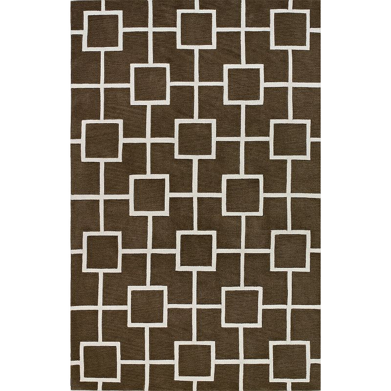 Addison Optics Modern Geometric Spheres Area Rug, Brown, 8X10 Ft