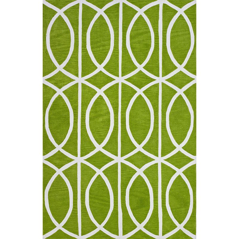 Addison Optics Modern Geometric Spheres Steel Area Rug, Green, 8X10 Ft