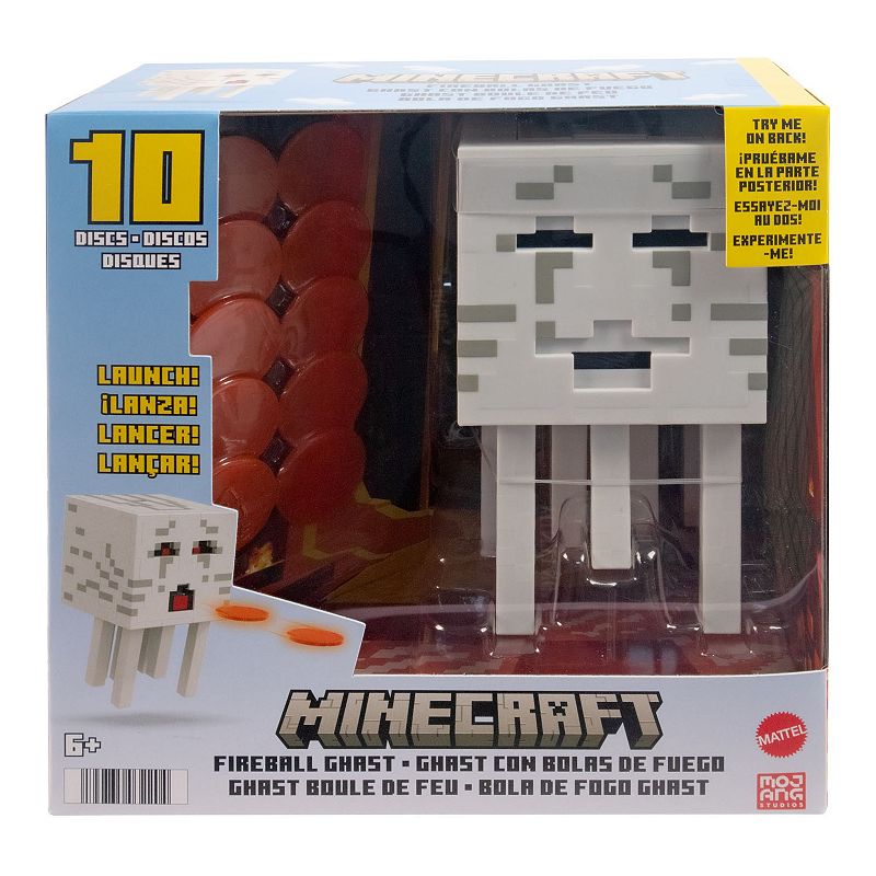 Mattel Minecraft Fireball Ghast Figure, Multicolor