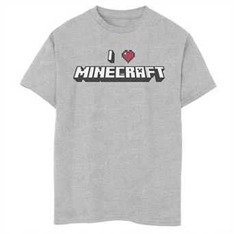 Boys 8-20 Minecraft I Love Minecraft Text Graphic Tee