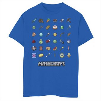 Boys 8-20 Minecraft A Guide to Items Grtid Graphic Tee