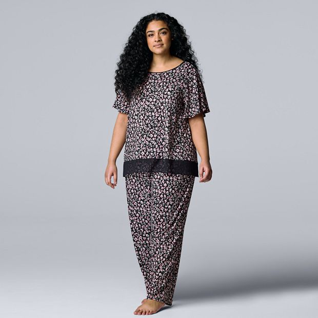 Plus Size Simply Vera Vera Wang Pajamas: Basic Luxury Pajama Pants