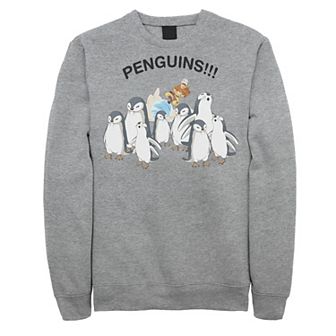 Men's Nickelodeon Avatar The Last Airbender Aang And Penguins!! Portrait Sweatshirt