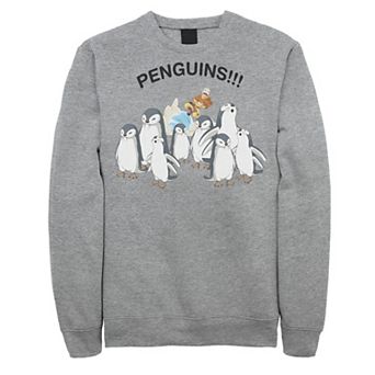 Men's Nickelodeon Avatar The Last Airbender Aang And Penguins!! Portrait Sweatshirt