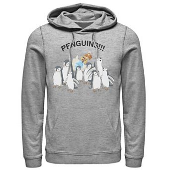 Men's Nickelodeon Avatar The Last Airbender Aang And Penguins!! Portrait Hoodie